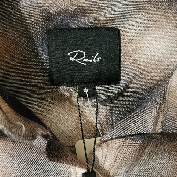 Rails Milo Latte Black Shadow Button-Front Shirt - Picture 6 of 9